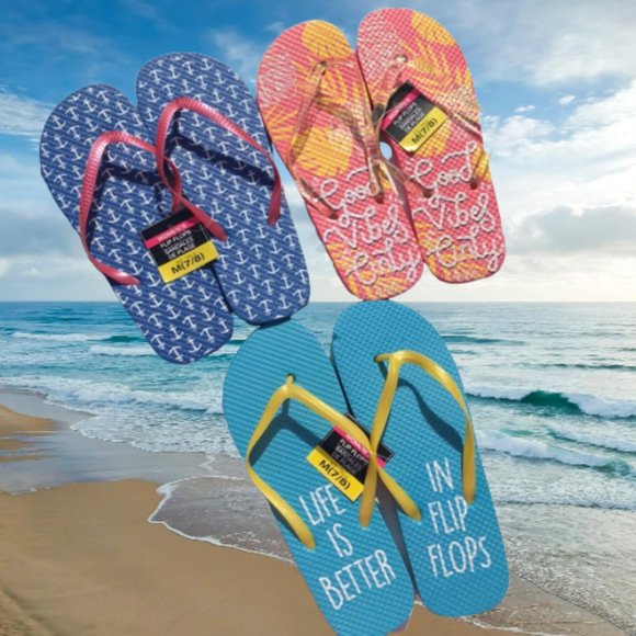 Shoes - Beach Flip Flops Set of 3